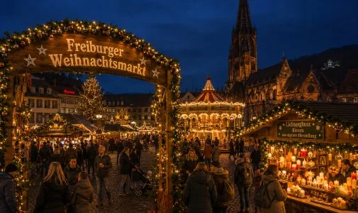 Freiburger Weihnachtsmarkt:  in Freiburg im Breisgau ansehen