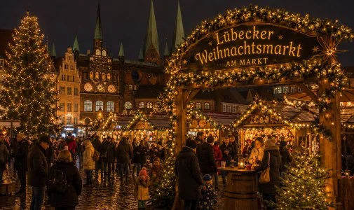 L&uuml;becker Weihnachtsmarkt am Markt:  in L&uuml;beck ansehen
